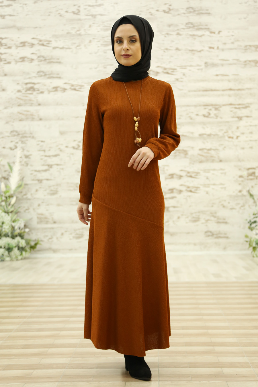 BRICK COLOR DRESS 
